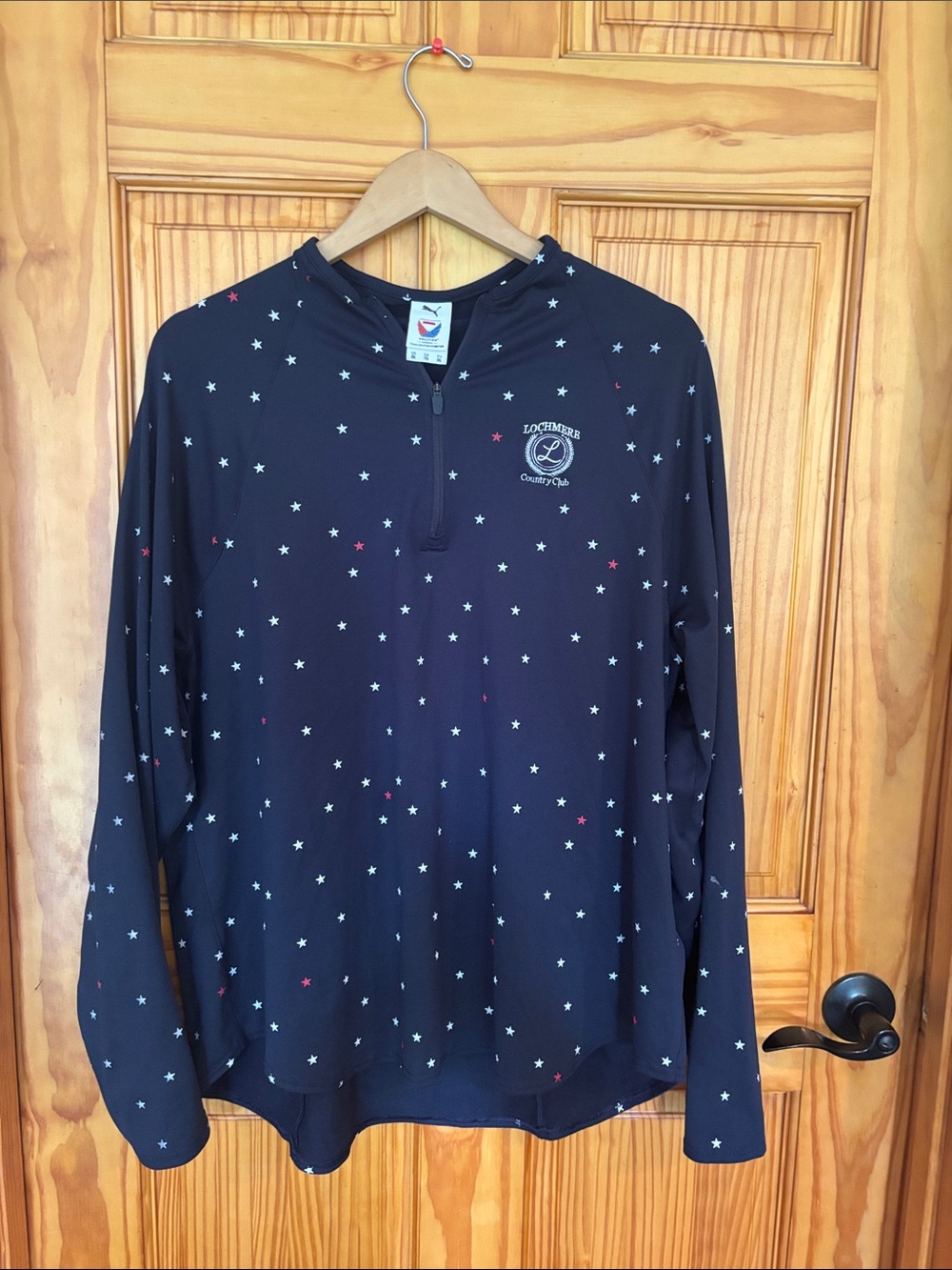 Puma Navy Star Print Quarter Zip